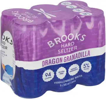 Picture of BROOKS HARD SELTZER DRAGON GRANADILLA 300ML x 6